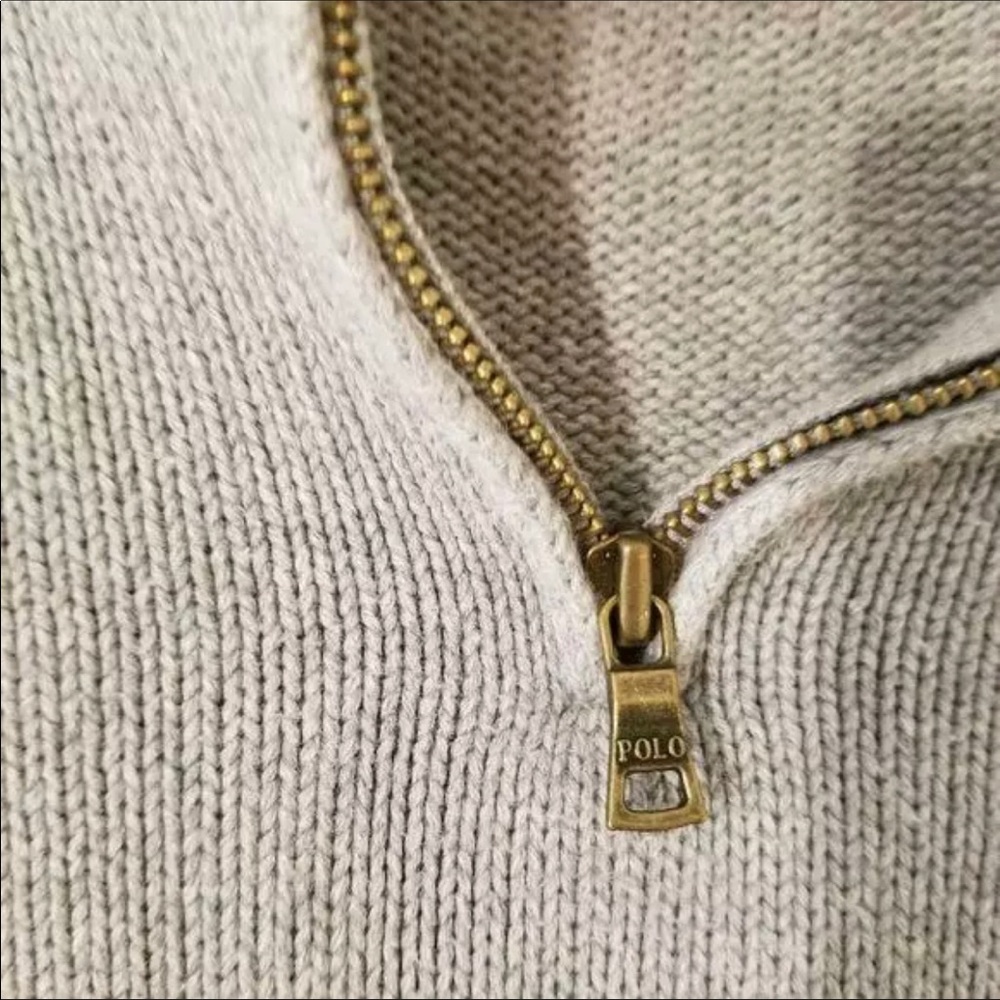 Polo Ralph Lauren cotton quarter zip sweater - Picture 4 of 5